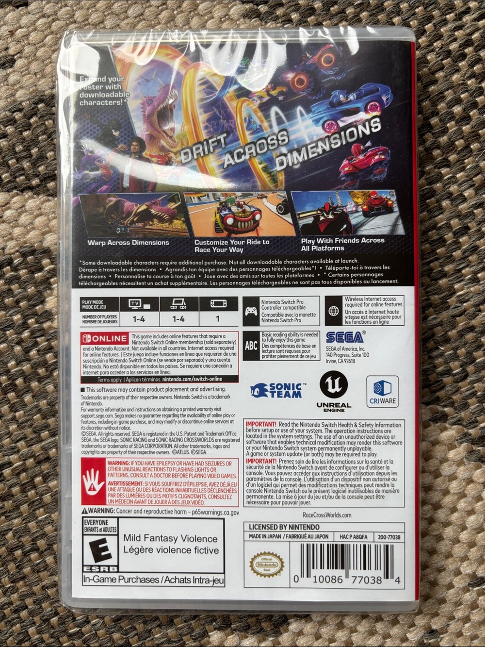 Sonic Racing Crossroads - Nintendo Switch - Picture 2 of 2